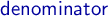sans serif linkcolor denominator