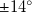 plus or minus 14 Superscript ring