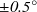 plus or minus italic 0.5 Superscript ring