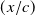 left parenthesis x divided by c right parenthesis
