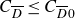 upper C Subscript upper D overbar Baseline less than or equals upper C Subscript upper D overbar 0