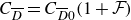 upper C Subscript upper D overbar Baseline equals upper C Subscript upper D overbar 0 Baseline left parenthesis 1 plus script upper F right parenthesis