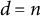 d equals n
