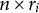n times r Subscript i