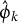 ModifyingAbove phi With caret Subscript k