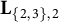 bold upper L Subscript StartSet 2 comma 3 EndSet comma 2
