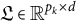 German upper L element of double struck upper R Superscript p Super Subscript k Superscript times d