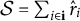 script upper S equals sigma summation Underscript i element of bold i Endscripts ModifyingAbove r With caret Subscript i
