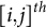 left bracket i comma j right bracket Superscript t h