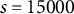 s equals 15000