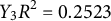 upper Y 3 upper R squared equals 0.2523