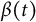 beta left parenthesis t right parenthesis