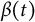 beta left parenthesis t right parenthesis