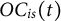 upper O upper C Subscript i s Baseline left parenthesis t right parenthesis