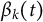 beta Subscript k Baseline left parenthesis t right parenthesis
