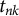 t Subscript n k