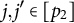 j comma j prime element of left bracket p 2 right bracket