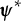 bold italic psi Superscript asterisk