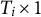 upper T Subscript i Baseline times 1
