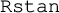 monospace Rstan