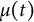 mu left parenthesis t right parenthesis
