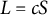 upper L equals c upper S