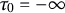 tau 0 equals negative infinity