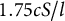 1.75 c upper S divided by l