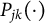 upper P Subscript j k Baseline left parenthesis dot right parenthesis