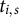 t Subscript i comma s