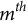 m Superscript t h