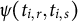 psi left parenthesis t Subscript i comma r Baseline comma t Subscript i comma s Baseline right parenthesis