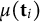 mu left parenthesis bold t Subscript i Baseline right parenthesis
