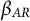 beta Subscript upper A upper R
