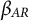 beta Subscript upper A upper R