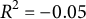 upper R squared equals negative 0.05