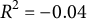 upper R squared equals negative 0.04