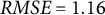 upper R upper M upper S upper E equals 1.16