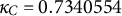 kappa Subscript upper C Baseline equals 0.7340554
