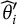 ModifyingAbove theta With caret prime Subscript i