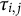 tau Subscript i comma j
