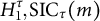 upper H 1 Superscript tau Baseline comma upper S upper I upper C Subscript tau Baseline left parenthesis m right parenthesis
