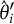 ModifyingAbove theta With caret prime Subscript i