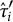ModifyingAbove tau With caret prime Subscript i