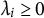 lamda Subscript i Baseline greater than or equals 0