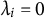 lamda Subscript i Baseline equals 0