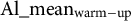 upper A l bar mean Subscript warm minus up Baseline