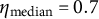 eta Subscript median Baseline equals 0.7