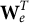 bold upper W Subscript e Superscript upper T