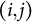 left parenthesis i comma j right parenthesis